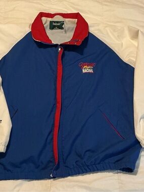 Dunbrooke 2XL Vintage Miller Racing jacket Made inUSA Red White Blue Windbreaker